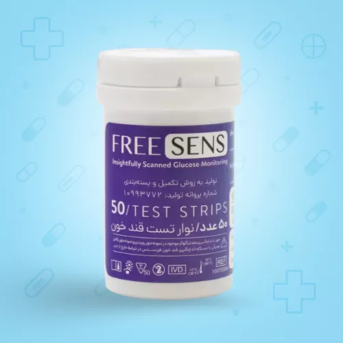 نوار تست قند خون فری سنس 50 عددی